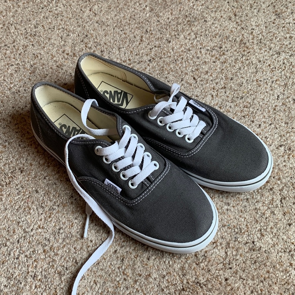 Never-worn gray Vans size 8 womens